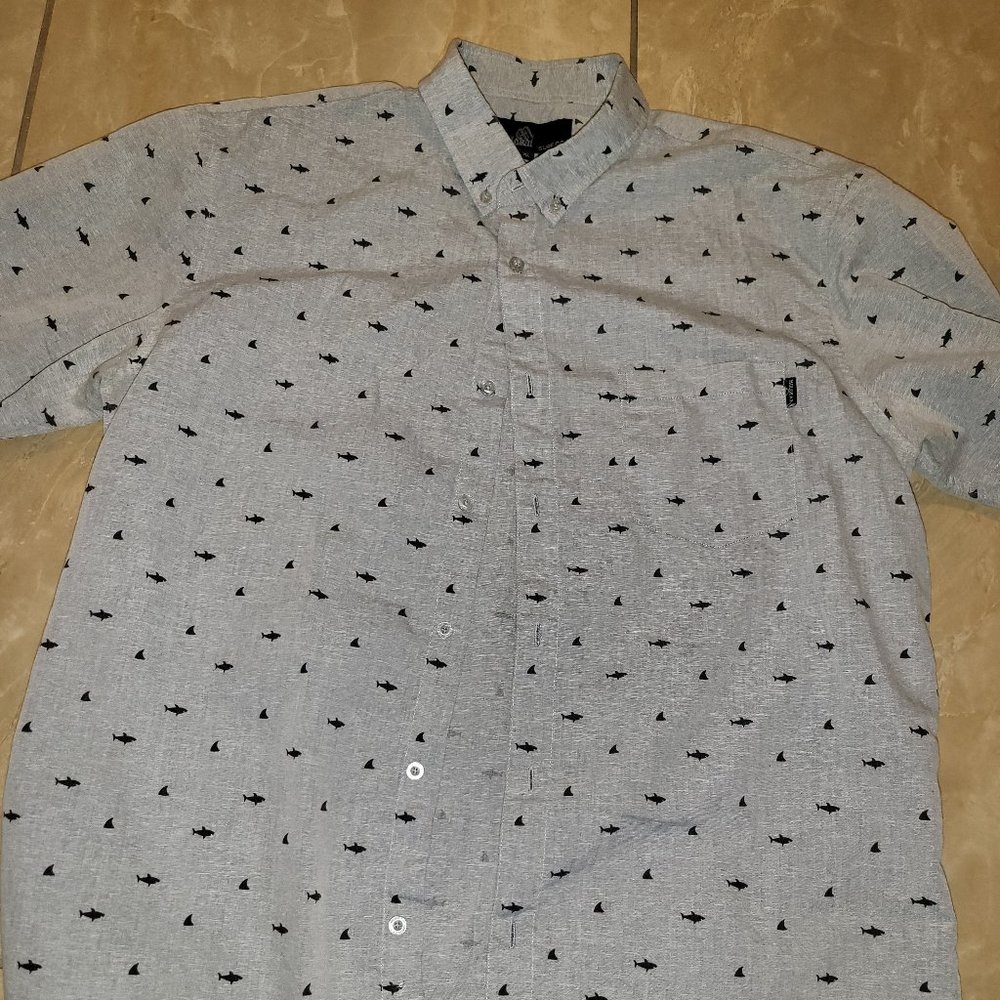 Shark mens button up